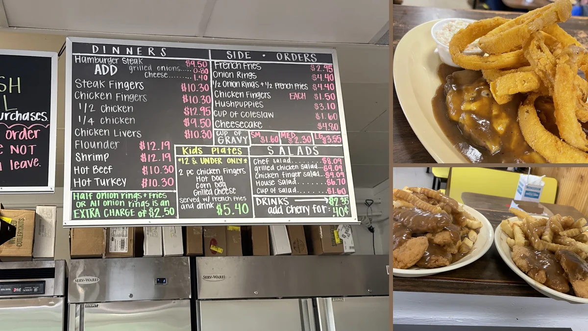 Throwback diner setting with family-friendly booths.